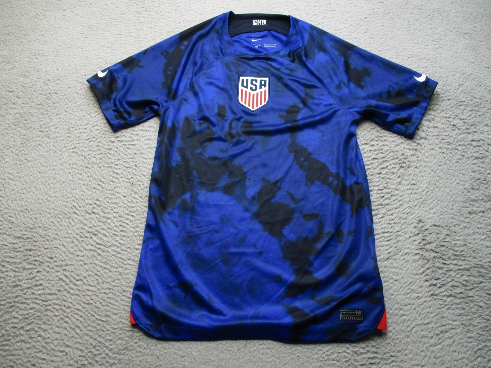 USA Soccer Jersey Mens S Blue Nike Dri-FIT USMNT 2022 Away Shirt DN0705-454