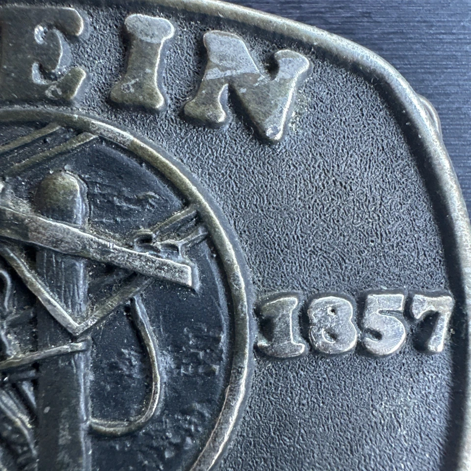 Klein Tools Hebilla de Cinturón LINEMAN Primera Edición 125 Años 1982 De Colección Hecho en EE. UU. Foto 4 de 4