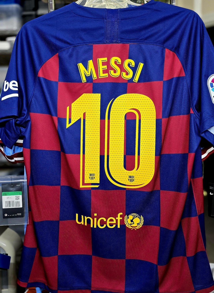 ウェア FC Barcelona 2019-20  Messi 10 2019/20 FC Barcelona #10 MESSI LA LIGA Home Soccer Jersey AJ5532