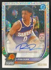 2025-26 Bowman Ryan Dunn Chrome Auto Speckle Refractor /299 #BCA-RU Phoenix Suns