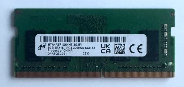 Micron 8G DDR4 SDRAM 3200AA 260pin 2枚 Micron 8GB Computer DDR4 SDRAM for sale | eBay UK
