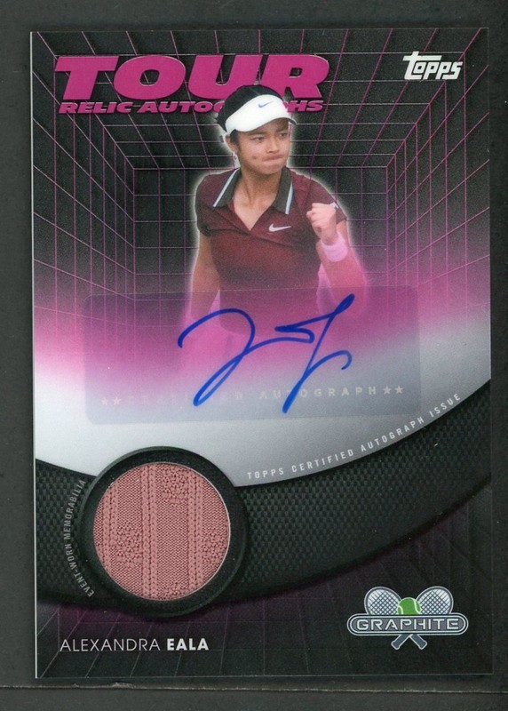 2026 Topps Graphite Alexandra Eala Tour Relic Auto Autograph Pink Refractor #/15