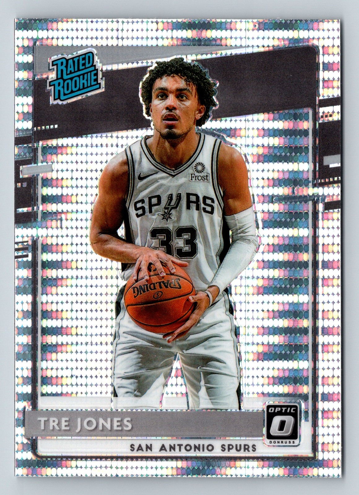 2020-21 Donruss Optic #188 Tre Jones Silver Pulsar