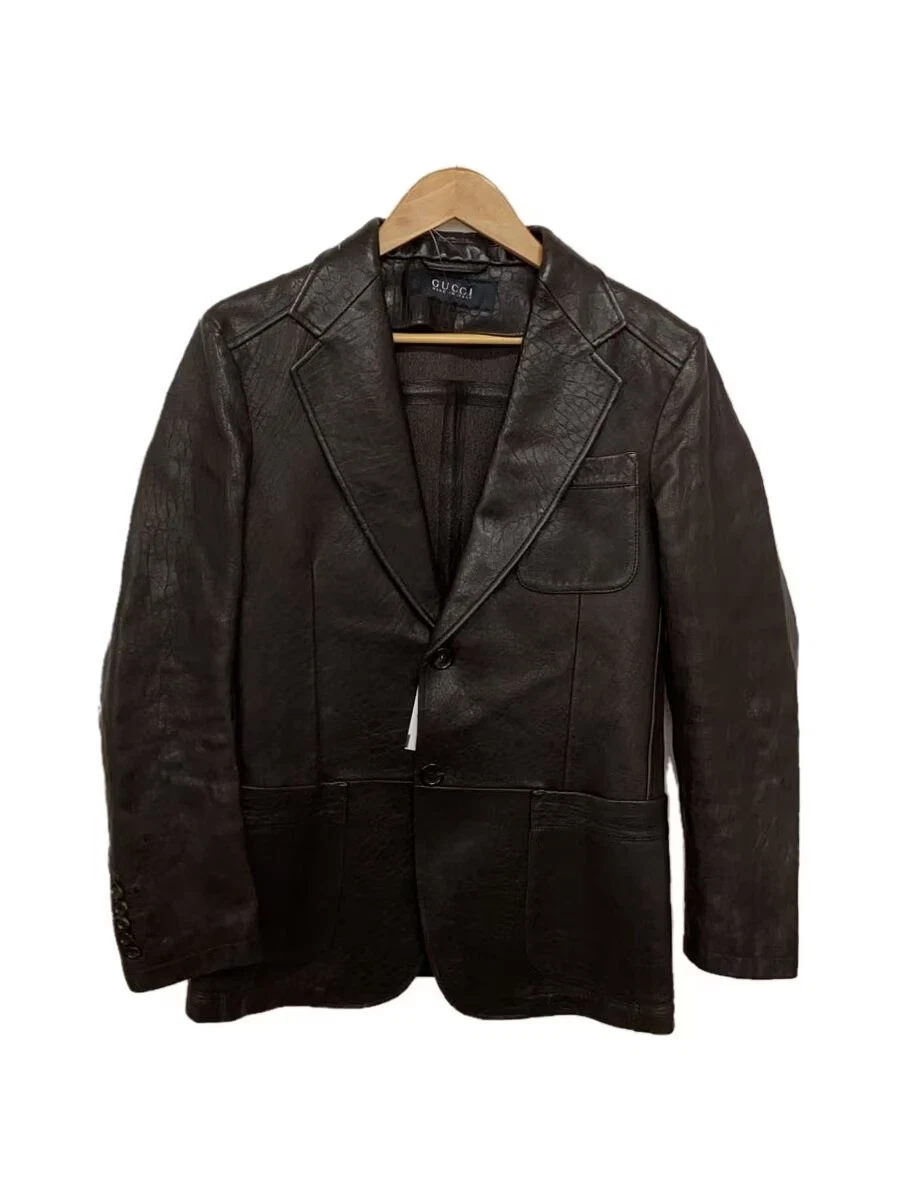 Gucci Leather Outer Shell Brown Coats, Jackets & Vests for Men for