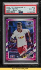 2020-21 Topps Chrome UCL Pink Wave Refractor Tyler Adams PSA 10 GEM MT READ 0vl1