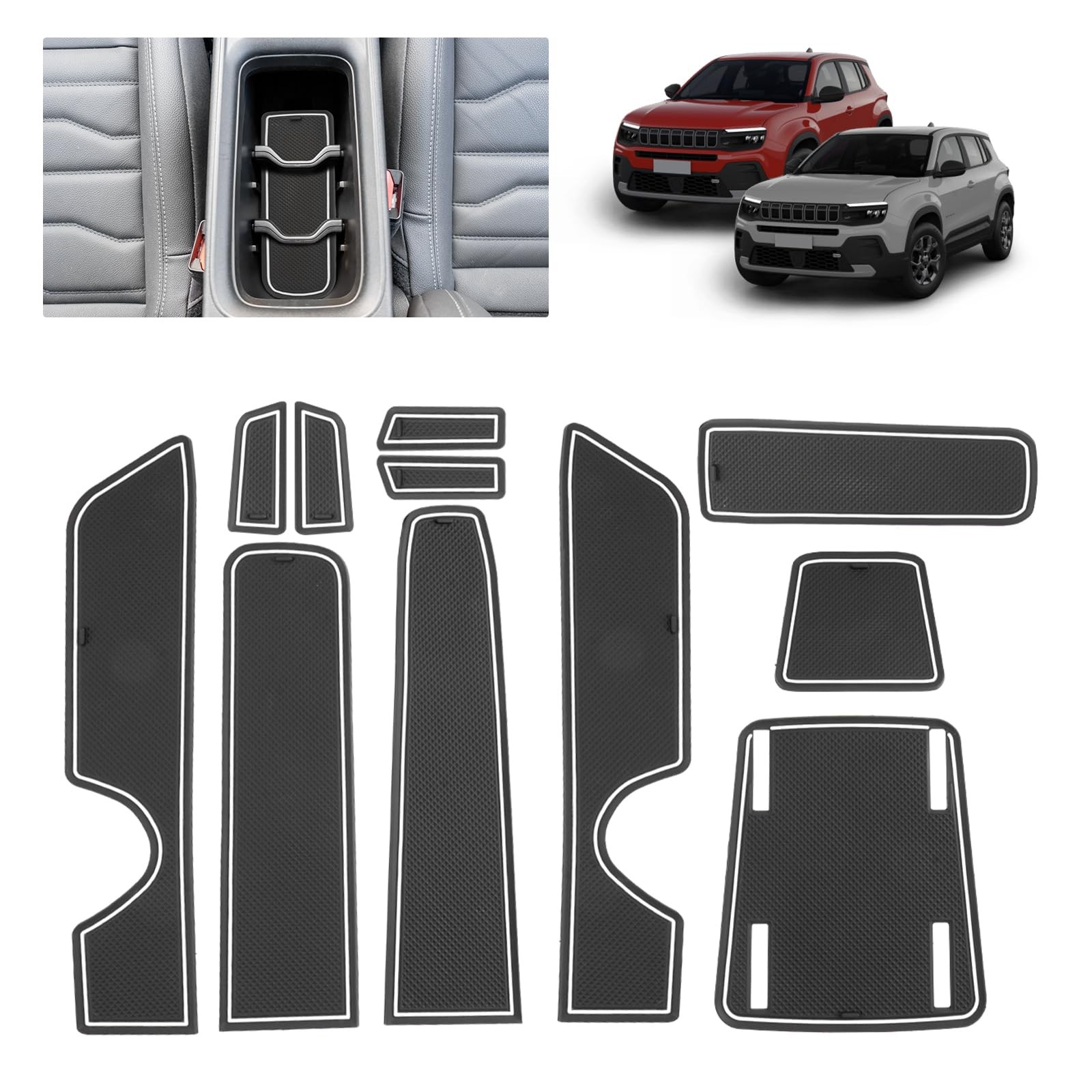 Tapis anti-dérapant Jeep Avenger en caoutchouc noir pour SUV 2023 2024 2025