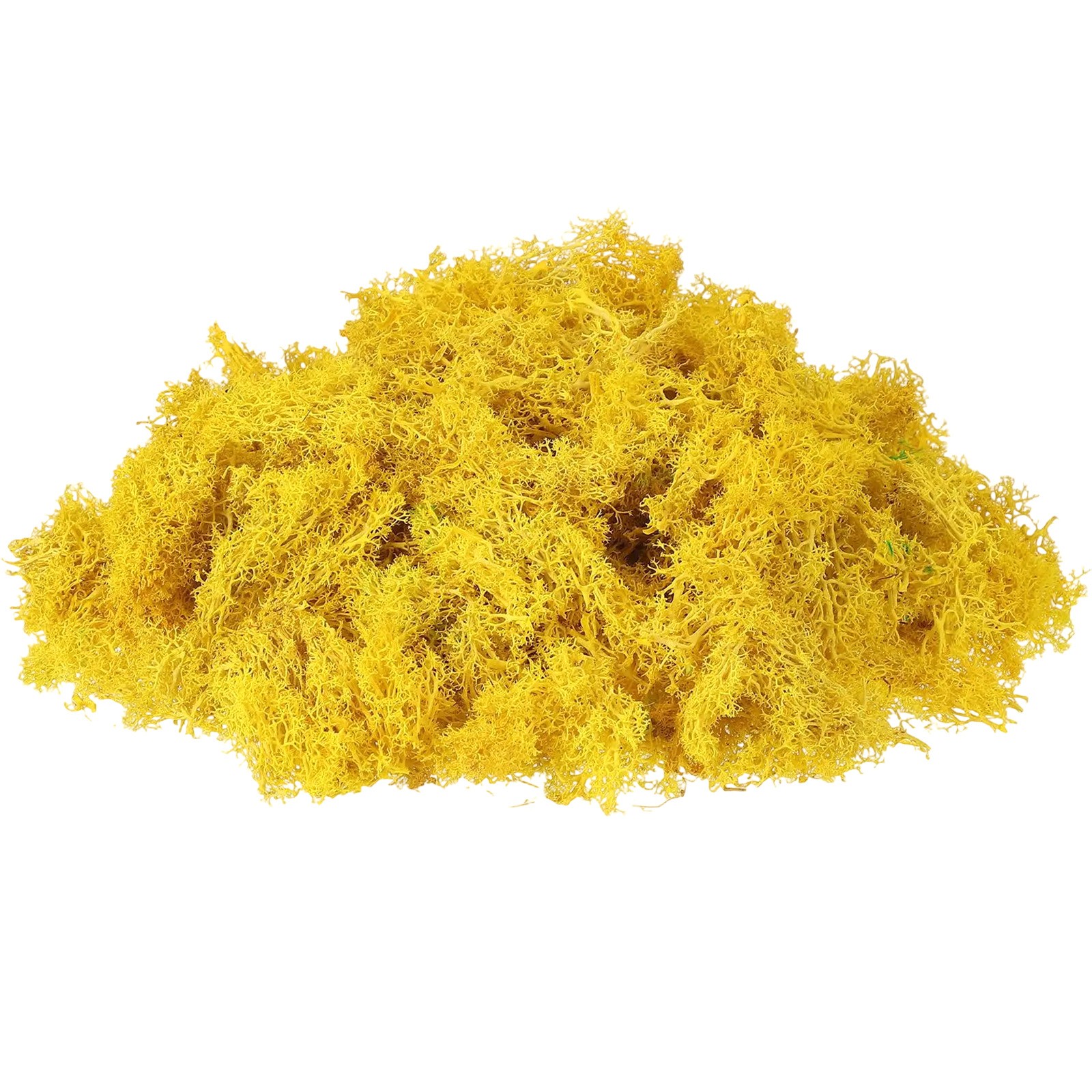 7oz Fake Preserved Reindeer Moss, Yellow