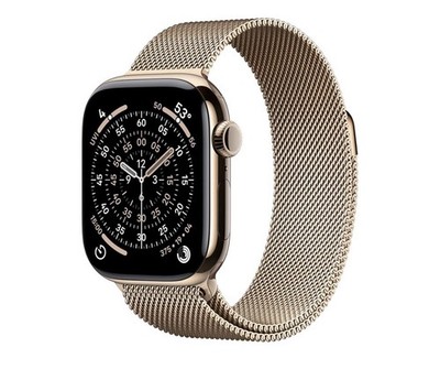 Apple Watch Series 11 [GPS + Cellular, 42mm] with Gold Titanium Case