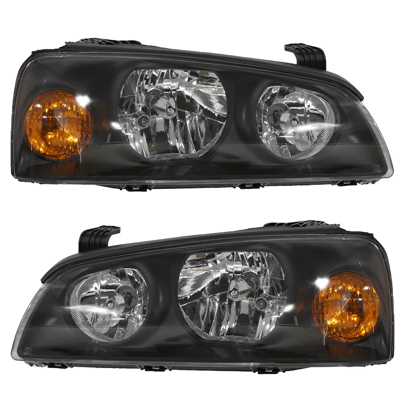 Faro delantero negro con bombillas izquierda + derecha para Hyundai Elantra 2004-2006 Foto 4 de 4