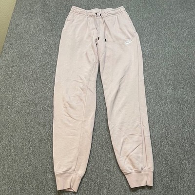 Nike Sportswear Essential Fleece Joggers Light Pink Womens Small BV4095-601
