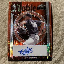 CARLOS LAGRANGE 2023 Leaf Metal Draft Baseball Autograph AUTO 1st Prospect 1/1