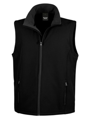 Result Core Printable Softshell Bodywarmer - Reißverschlusstaschen, Kinnschutz