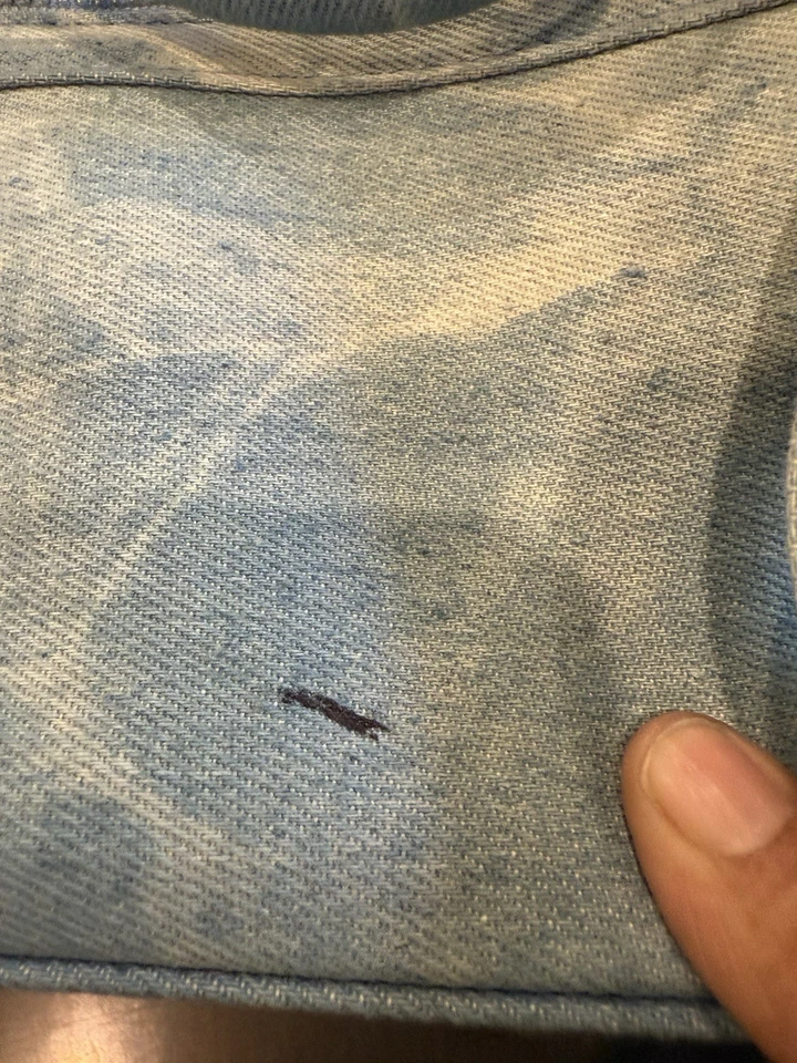 Olivia Miller Blue Denim Crossbody Shoulder Handbag Purse with Zipper Pockets - Image 4 of 4