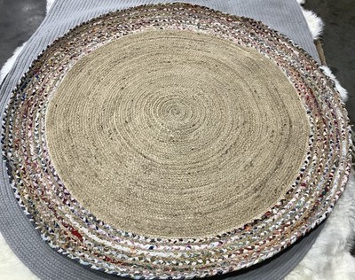 IVORY LBEIGE 5'-0'' x 5'-0'' Broken Thread Rug Reduced Price 1172685531 CAP207B-5R