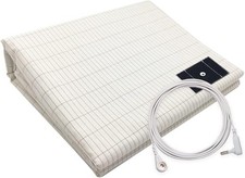 Conductive Grounding Sheet Queen10 Silver Fiber Organic Cotton Grounding She...