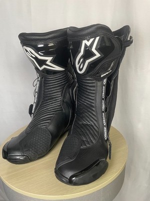 ALPINESTARS SMX PLUS V2 VENTED MOTORCYCLE BOOTS BLACK/WHITE EUR 43 US 9
