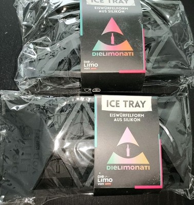 2 x Granini Die Limo Eiswürfelform Silikon Ice Tray Dielimonati Schwarz Dreiecke