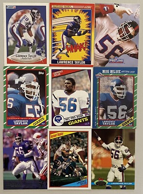 New York Giants Lot W/Rookie & Inserts (Lawrence Taylor, Eli Manning, strahan)