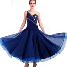 NEW Latin Ballroom Dance Dress Modern Salsa Waltz Standard Long Dress F368