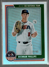 2022 USA Baseball Stars Stripes Holo Silver 80 #67 Brennan Phillips /80