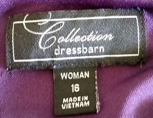 Dressbarn Women's Size 16 One Shoulder Elegant Cocktail Party Purple Dress - Picture 8 of 9
