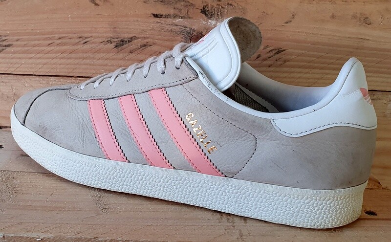 Adidas Originals Gazelle Leather Trainers UK8.5 US10 EU42.5 BY9035 Chalk White