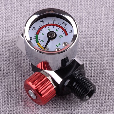 Air Regulator Pressure Gauge Compressor Tool fit for Devilbiss Iwata 0-140 PSI -