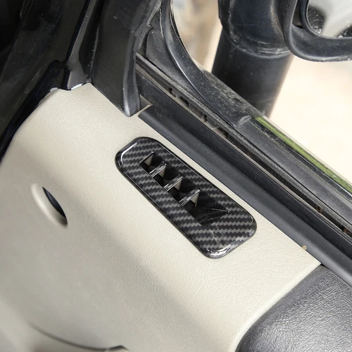 ABS Carbon Fiber Interior Center Console Trim Cover Set Fits Hummer H2 2003-2007 - Picture 14 of 30