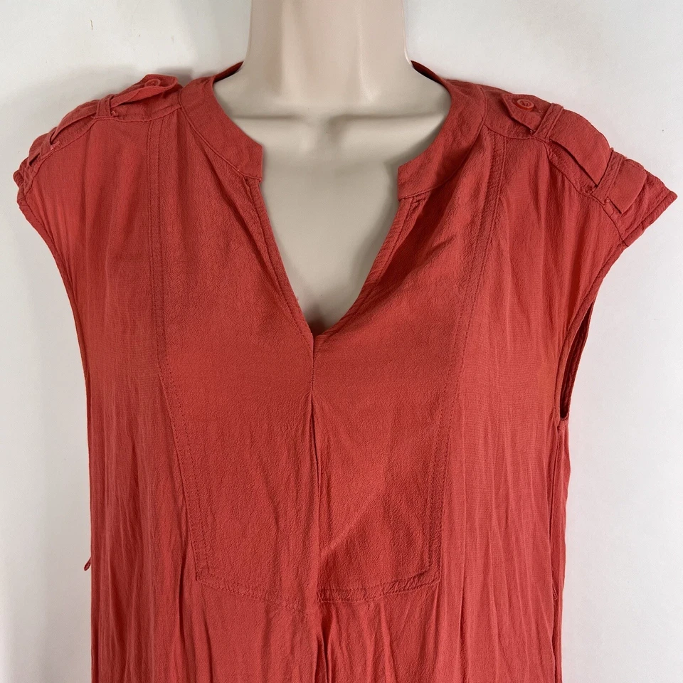 Vestido Attention para mujer túnica pequeña cambio sin mangas cuello en V bolsillos ligeros Foto 2 de 4