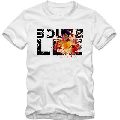 Herren T-Shirt Bruce Lee Kung Fu Martial Arts Todeskralle DTG 02