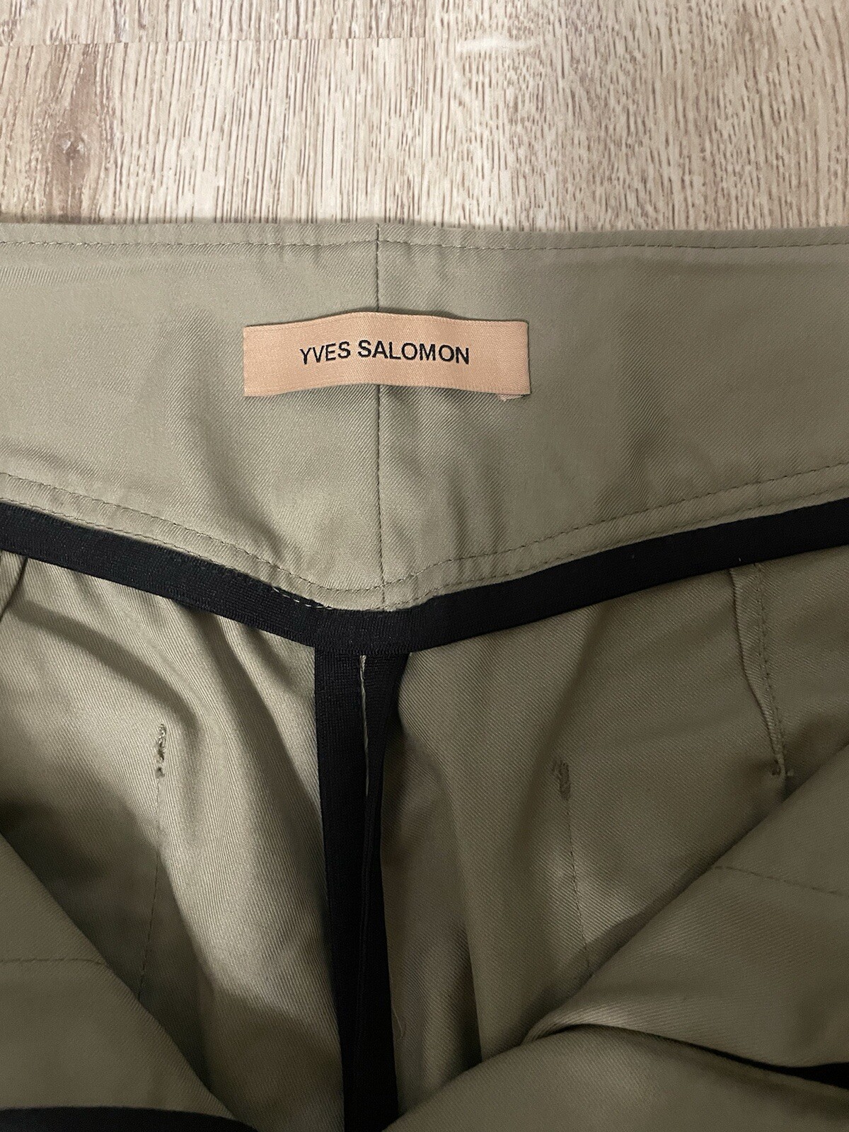 Pantaloni pantaloni donna Yves Salomon cargo esercito cotone TAGLIA 38