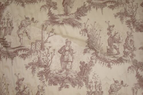 1 de 21 yardas Lewis & Wood Tela Chino Toile Beijing Marrón Cortinas 54"w BTY - Imagen 3 de 8