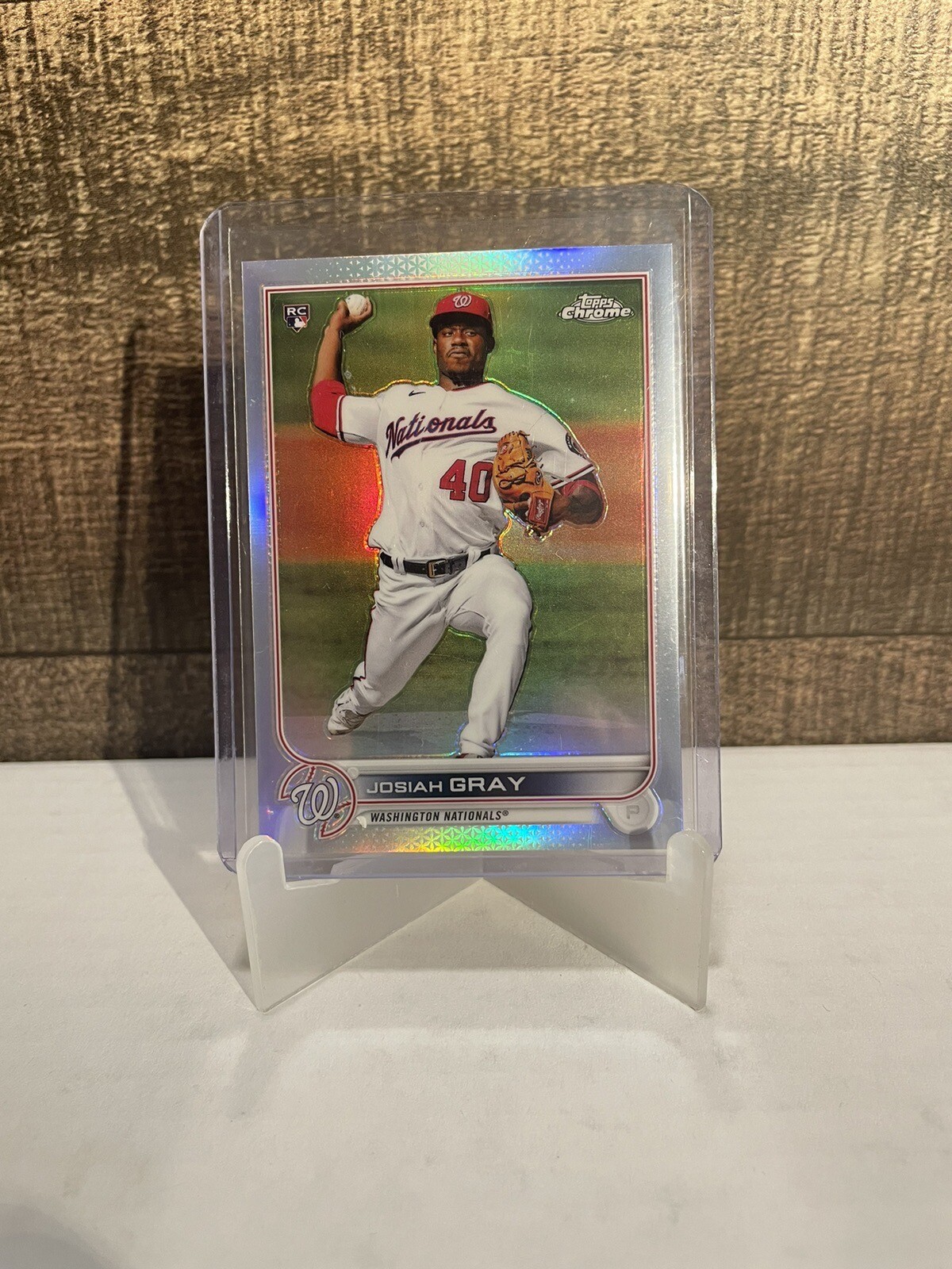 2022 Topps Chrome Josiah Gray #160 Refractor Rookie Card RC Nationals