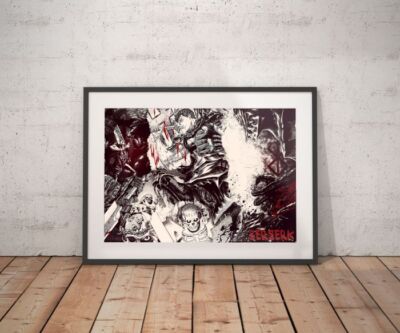 Berserk High Quality Poster Print 2 ( Guts / Griffith / Casca / Isidro / Puck )