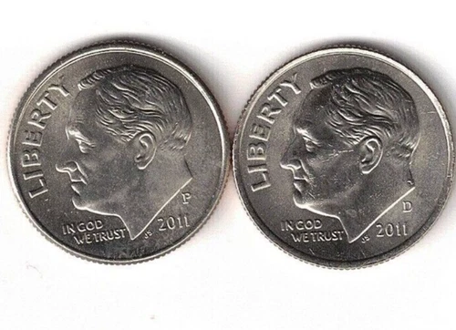 2011-P + D Uncirculated Roosevelt Dimes Both Business Types!