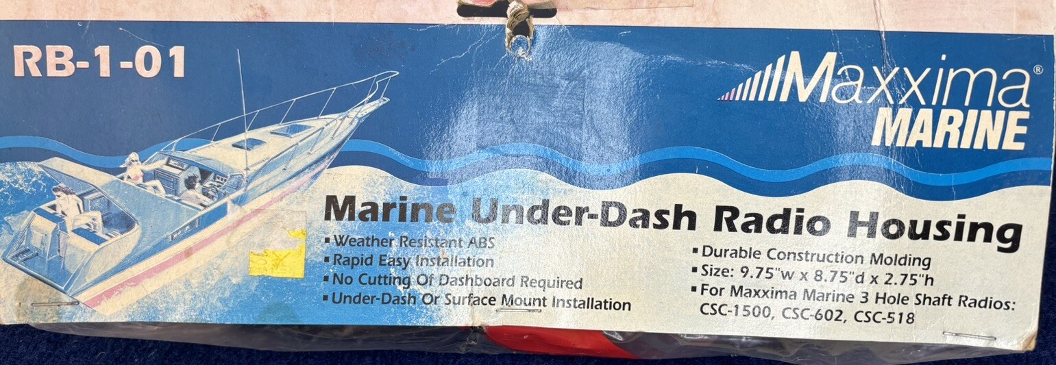 NEWMAXXIMA MARINE UNDER DASH RADIO HOUSING OR SURFACE MOUNT FITTING RB