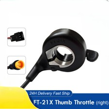 Electric Bike Thumb Throttle 24V 36V 48V 60V 72V 3 Pin Waterproof SM Plug