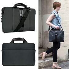 Black Nylon Travel Zip Laptop Crossbody Bag For 15" Microsoft Surface Laptop 5