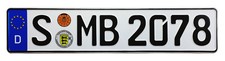 Mercedes Stuttgart Rear German License Plate By Z Plates Wtih Unique Number New