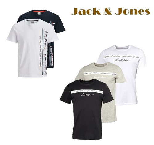 Paquete y 3 camisetas para hombre Jack cuello redondo mangas cortas de algodón | eBay