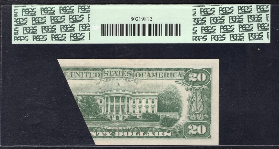 FR. 2070-E 1969-C $20 FRN “PRE-OVERPRINT FOLDOVER ERROR” PCGS ABOUT UNC-58PPQ - Image 2 of 2