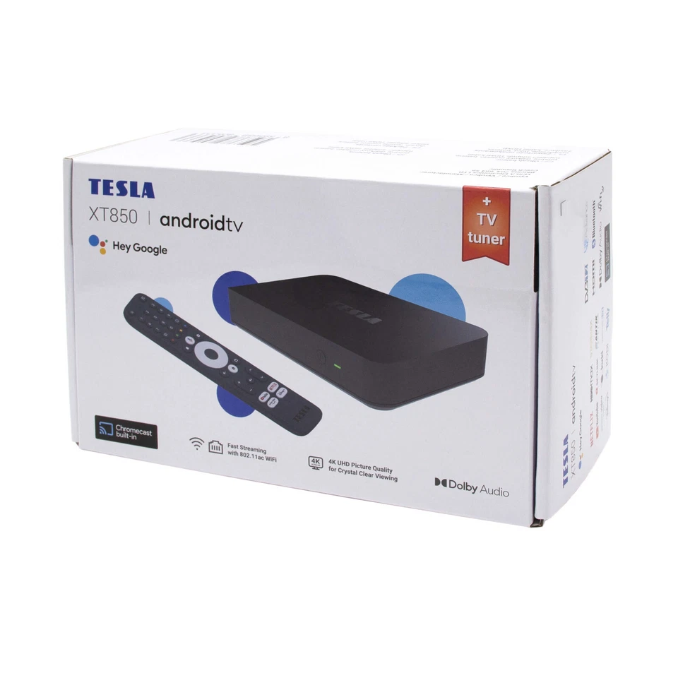 MediaBox XT850 Android TV DVB-T2-Set-Top-Box Google Assistant Multimedia Tesla - Bild 4 von 4