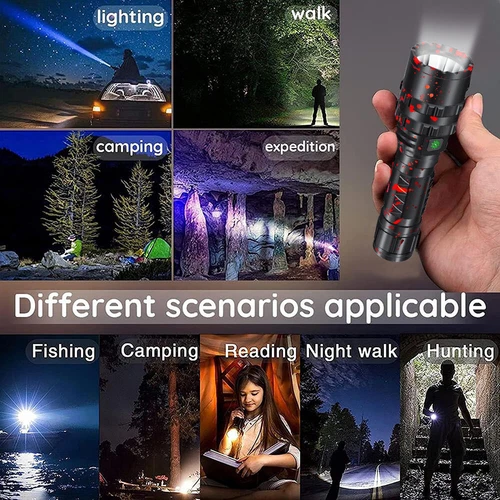 20W hohe Leistung P50 LED Taschenlampe Outdoor Wandern Camping Arbeit Fackel - Bild 14 von 16