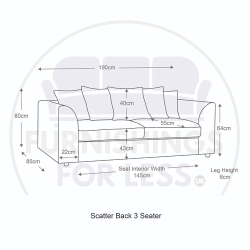 Casper Beige Corner Sofa L Shaped Chenille Fabric Left Right 3 & 2 Seater Modern - Picture 14 of 23