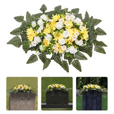 Realistic Wildflower Outdoor Grave Decorations??Flower Bud Yellow Chrysanthemum