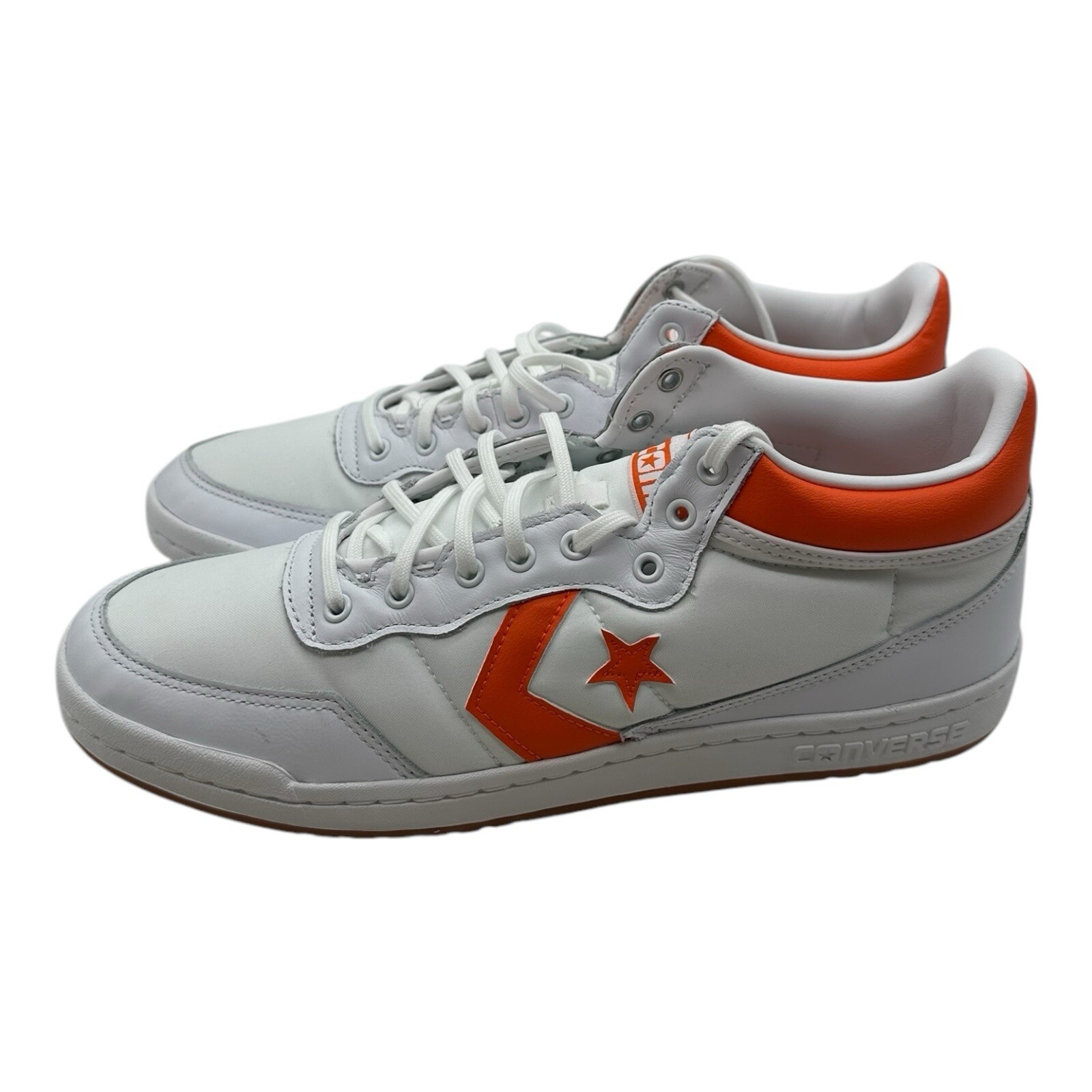 Converse CONS Fastbreak Pro Mid Shoes Men's Size 11 White Orange Sneakers thumbnail 6