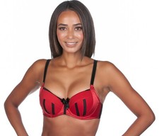 Parfait Affinitas Charlotte Padded Bra Red UK Sized CUPS B - K Style 6901