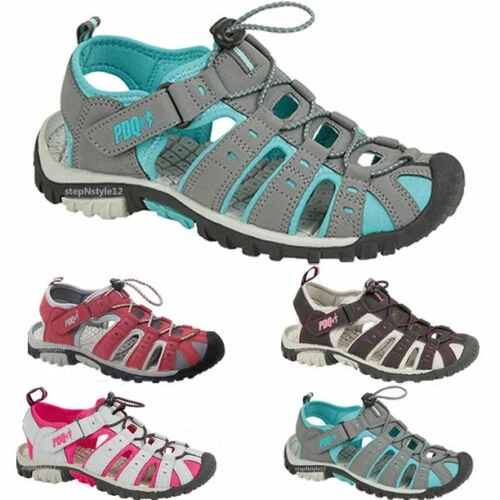 Ladies walking 2025 sandals closed toe