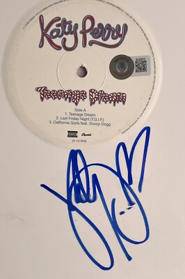 Katy Perry SIGNED Autographed Teenage Dream Record Vinyl LP