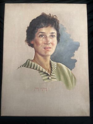 Franz Leitgeb (Vienna 1911-1997) lady portrait, signed, dated 1960 oil on canvas
